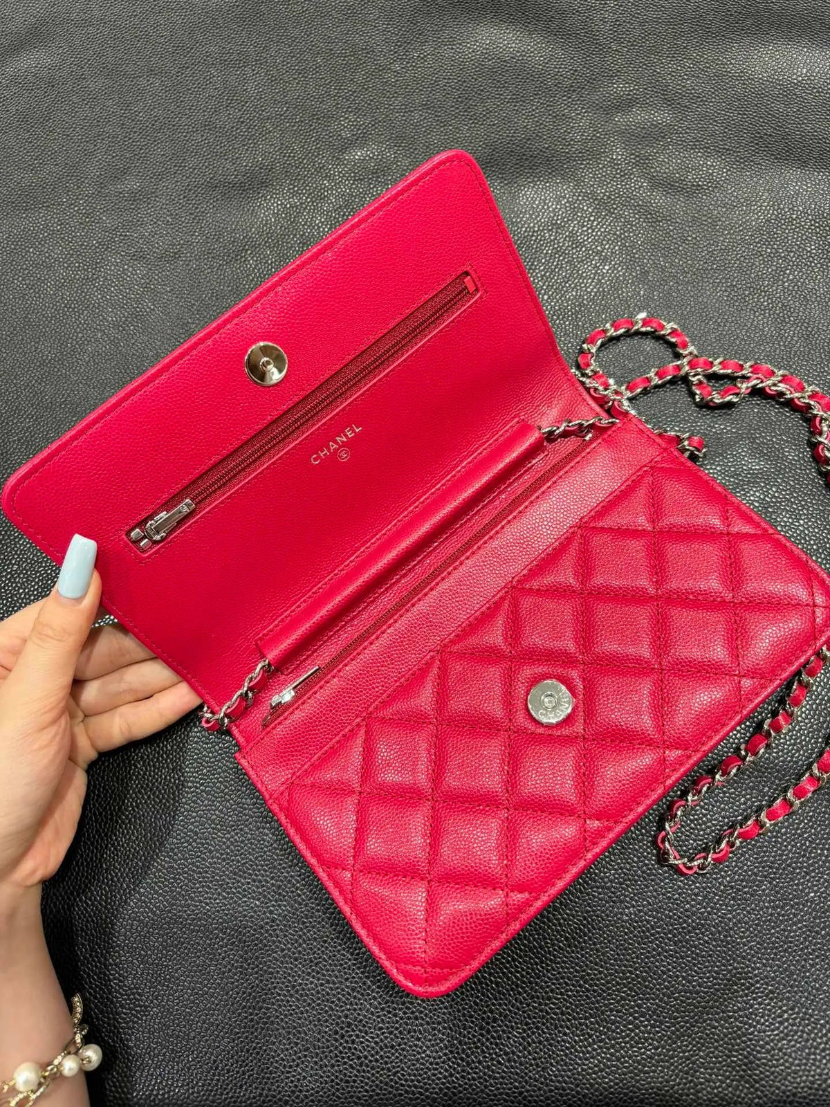 Ch@nel Classic Diamond-Quilted Caviar Leather Crossbody Bag 139915