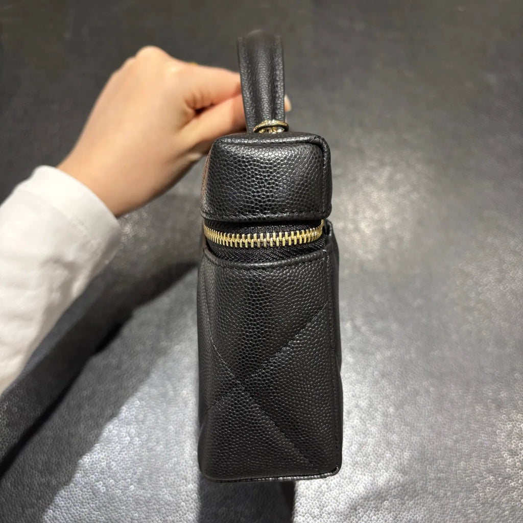 Ch@nel LP Grained Leather Lunchbox Crossbody Bag 139922