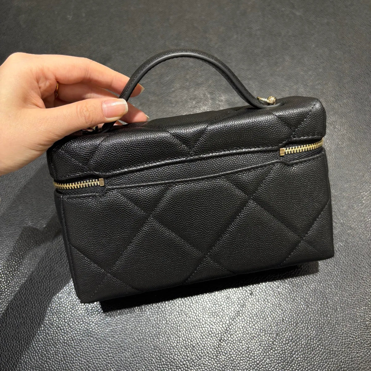 Ch@nel LP Grained Leather Lunchbox Crossbody Bag 139922