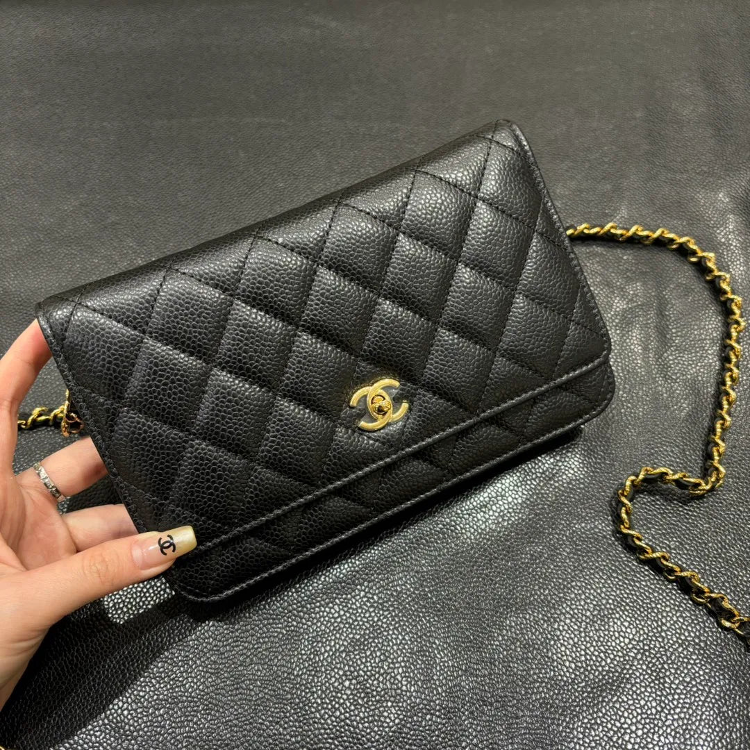 Ch@nel Turn-Lock WOC Quilted Leather Crossbody Bag 139919