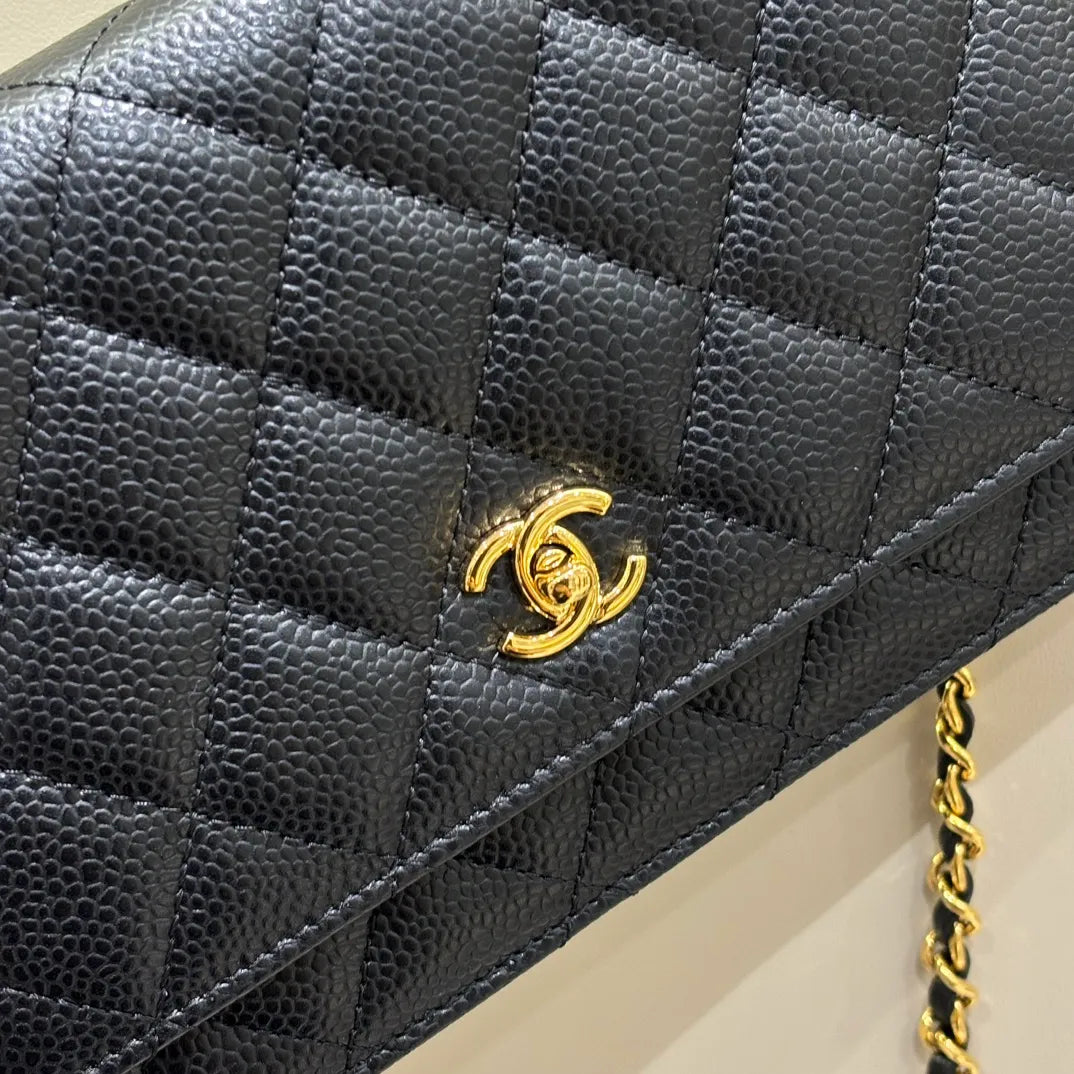 Ch@nel Turn-Lock WOC Quilted Leather Crossbody Bag 139919