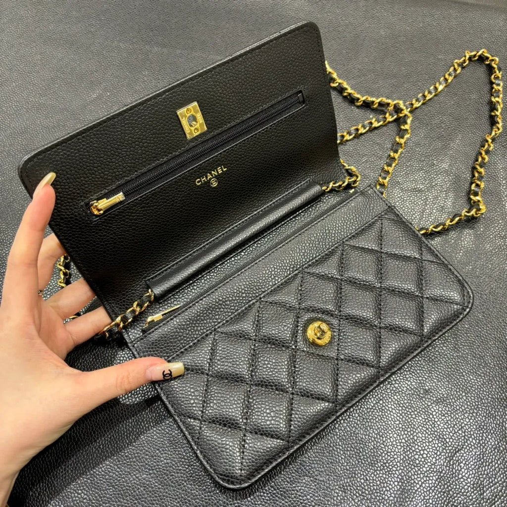 Ch@nel Turn-Lock WOC Quilted Leather Crossbody Bag 139919