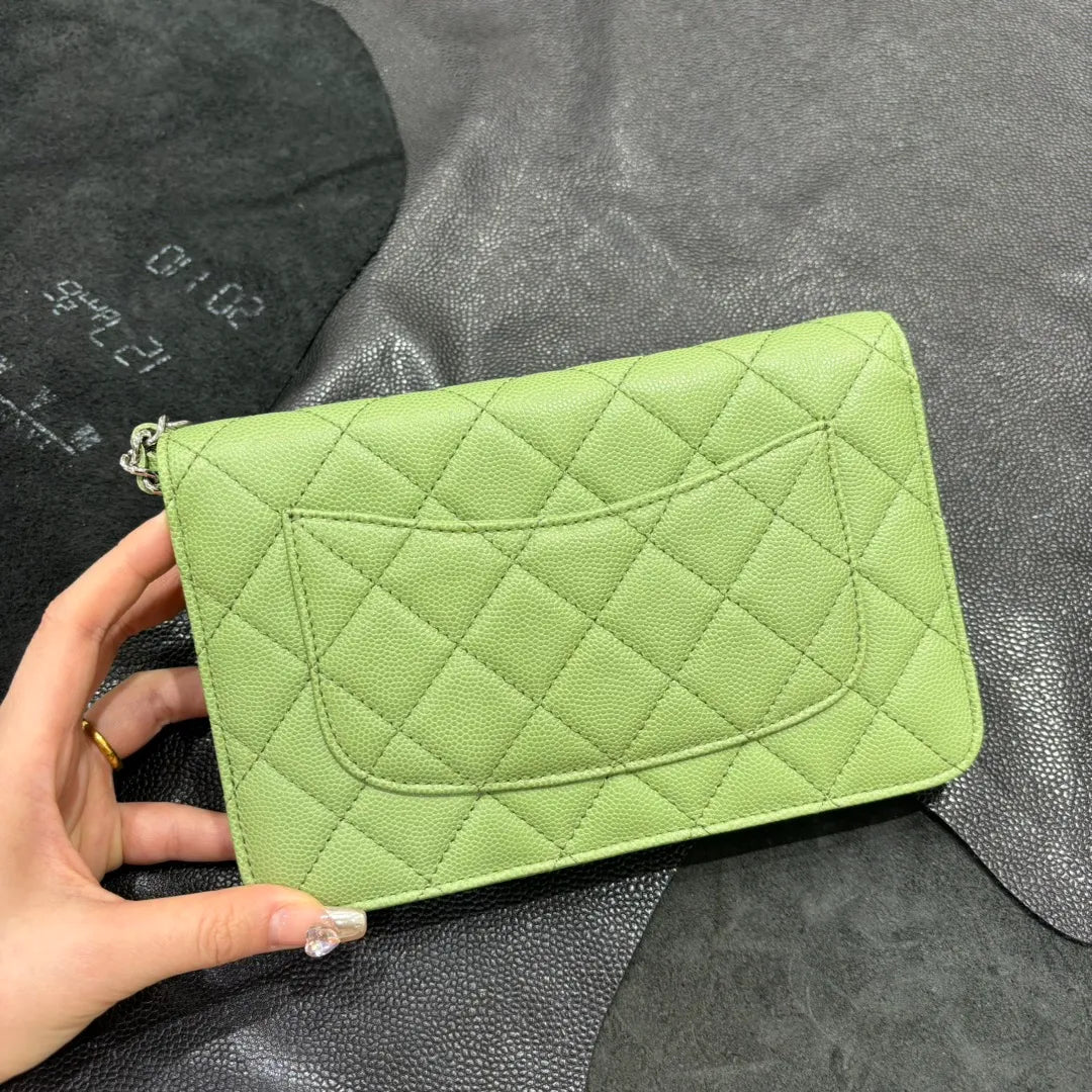 Ch@nel WOC Classic Quilted Caviar Crossbody Bag 139905