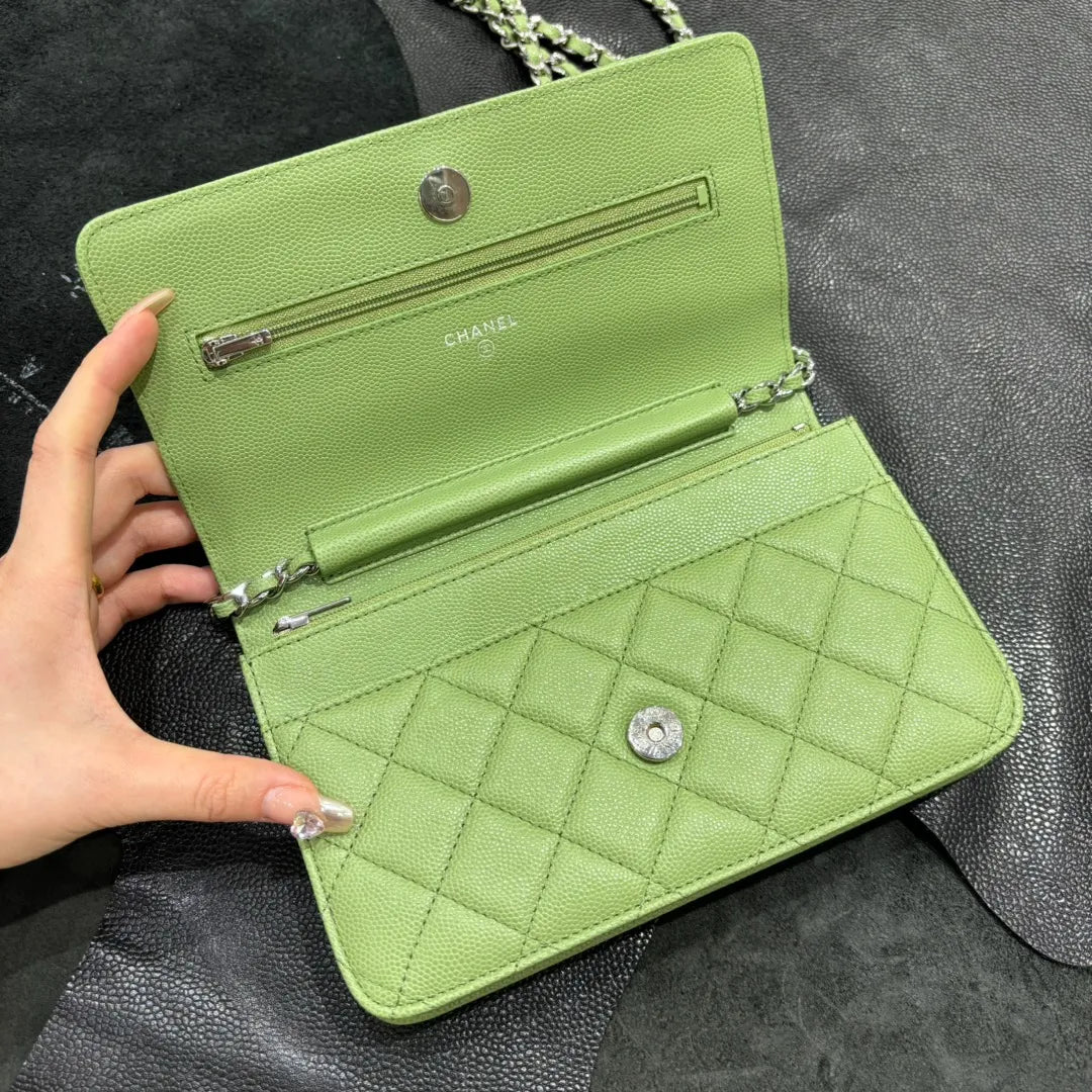 Ch@nel WOC Classic Quilted Caviar Crossbody Bag 139905