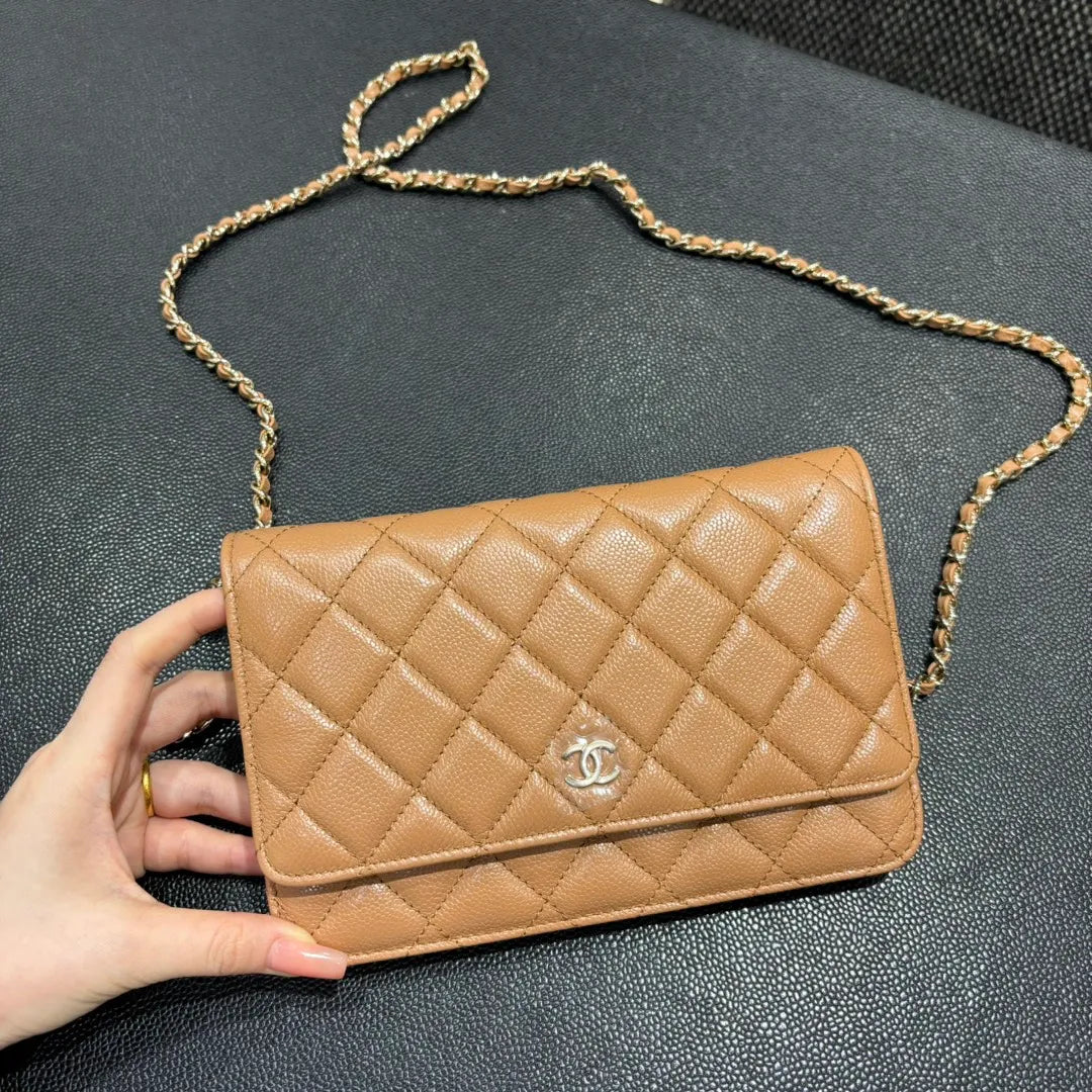 Ch@nel WOC Classic Quilted Caviar Crossbody Bag 139906