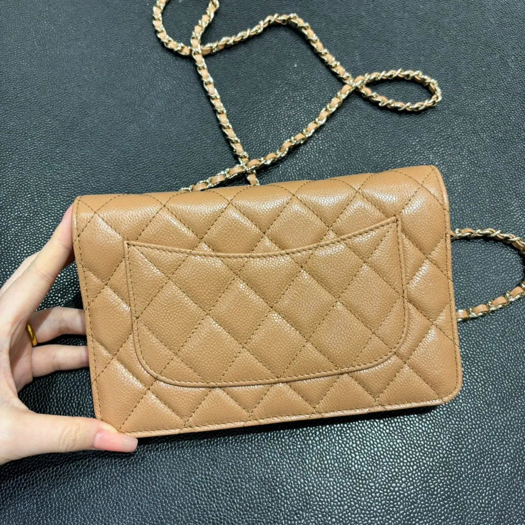 Ch@nel WOC Classic Quilted Caviar Crossbody Bag 139906