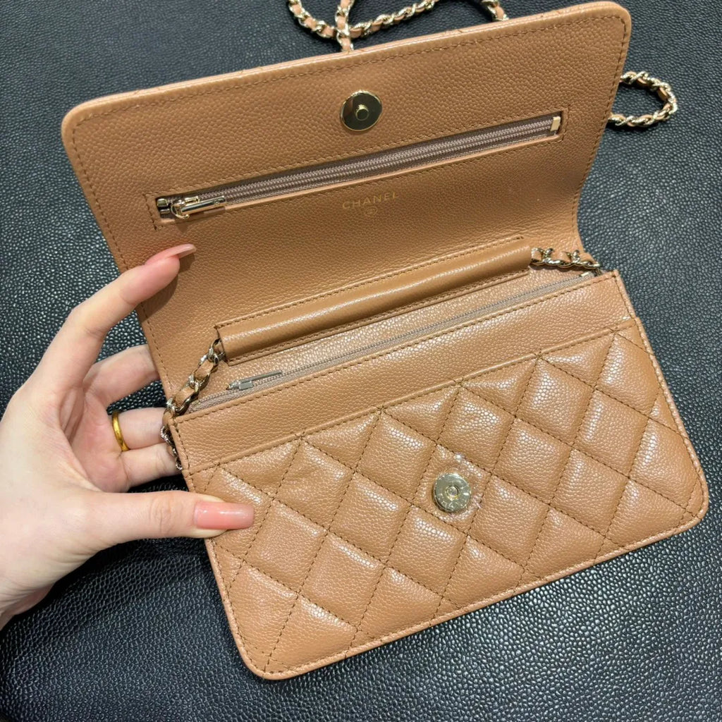 Ch@nel WOC Classic Quilted Caviar Crossbody Bag 139906