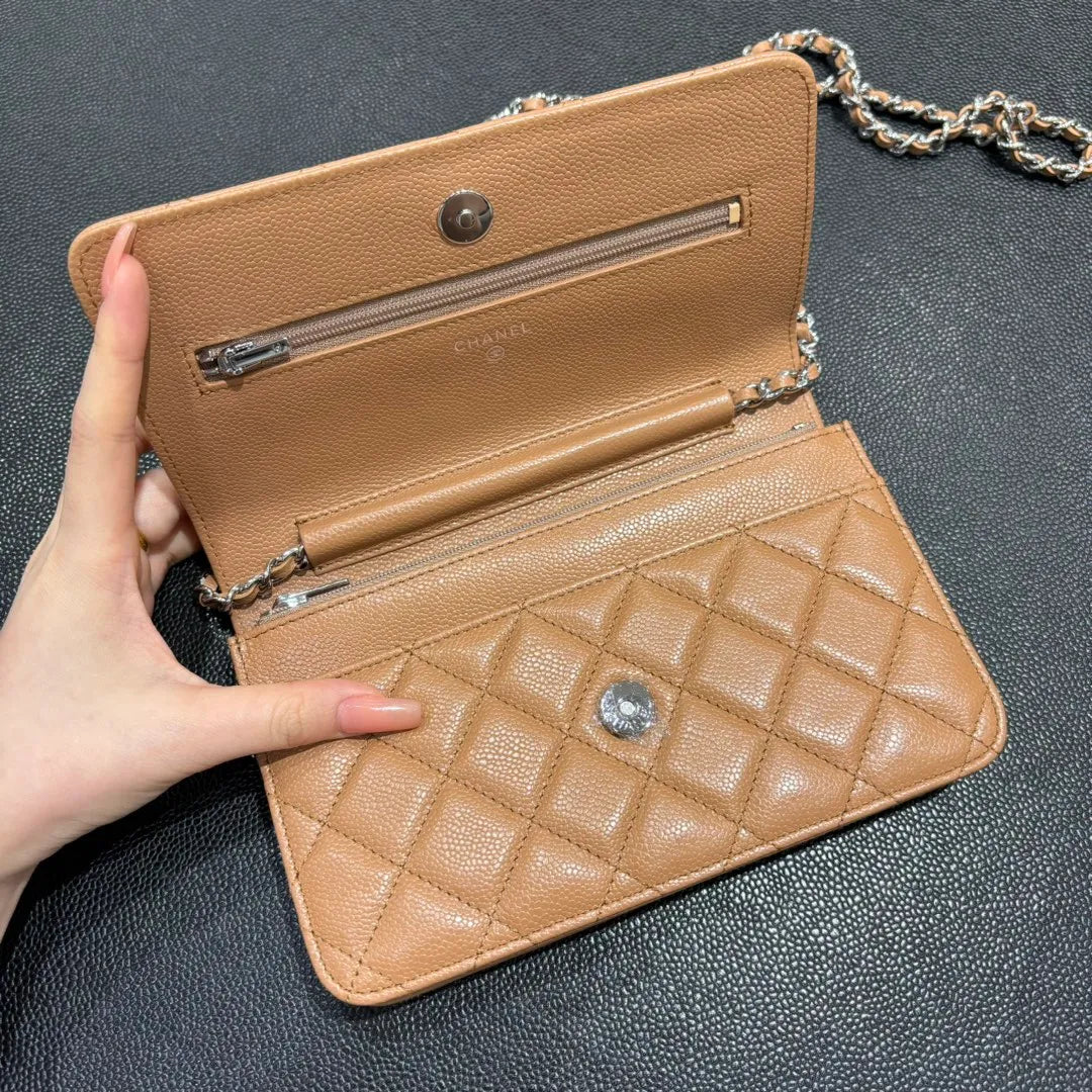 Ch@nel WOC Classic Quilted Caviar Crossbody Bag 139907