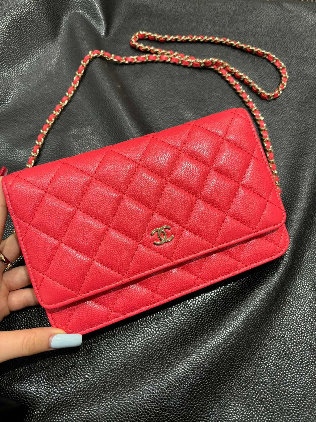 Ch@nel WOC Classic Quilted Caviar Crossbody Bag 139913