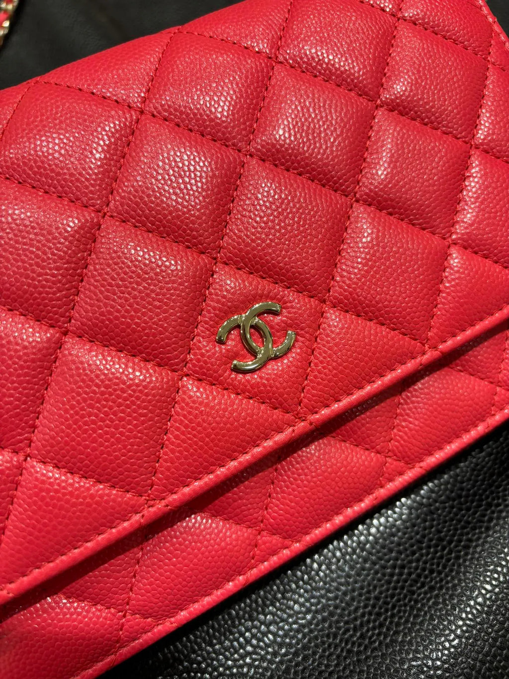 Ch@nel WOC Classic Quilted Caviar Crossbody Bag 139913