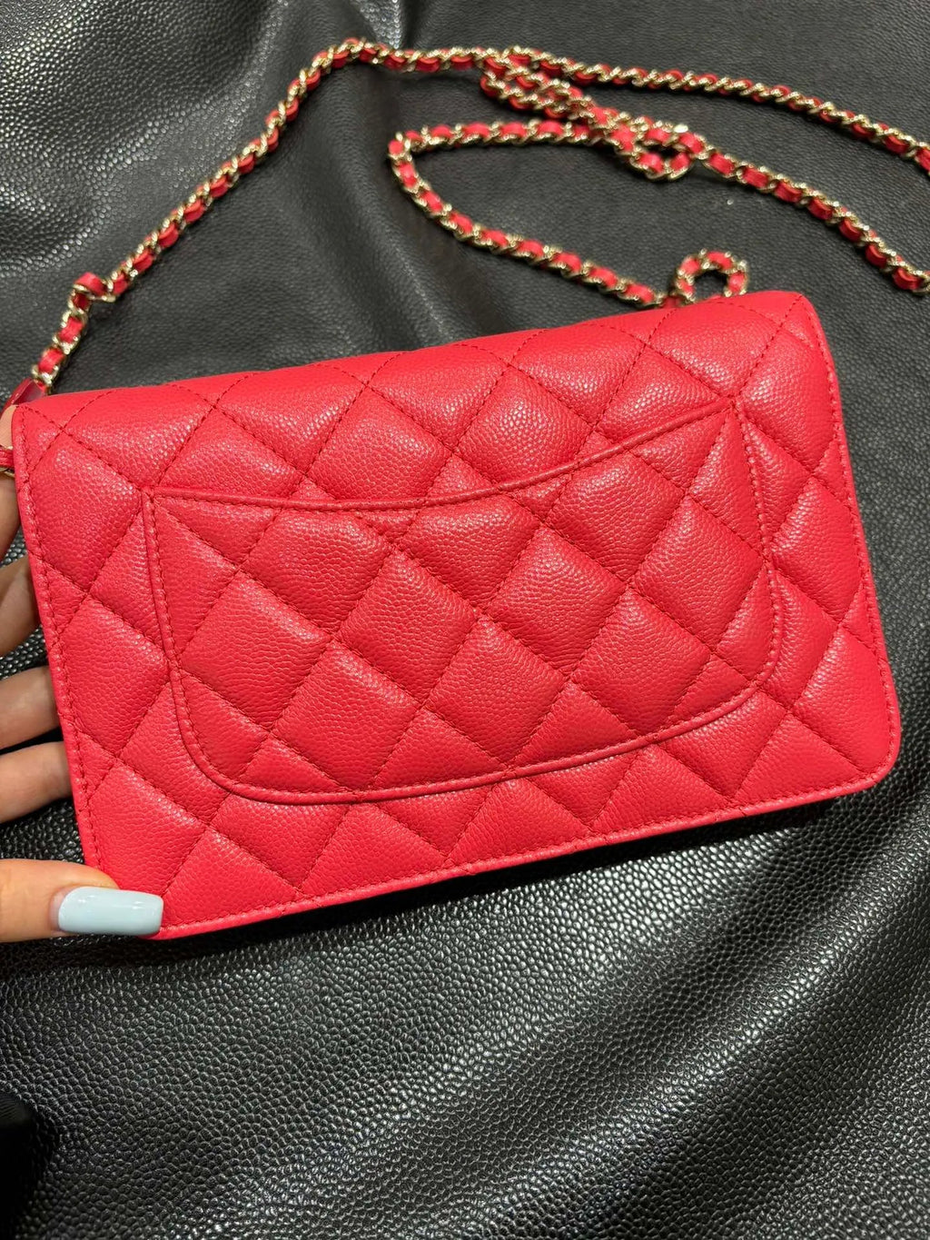 Ch@nel WOC Classic Quilted Caviar Crossbody Bag 139913