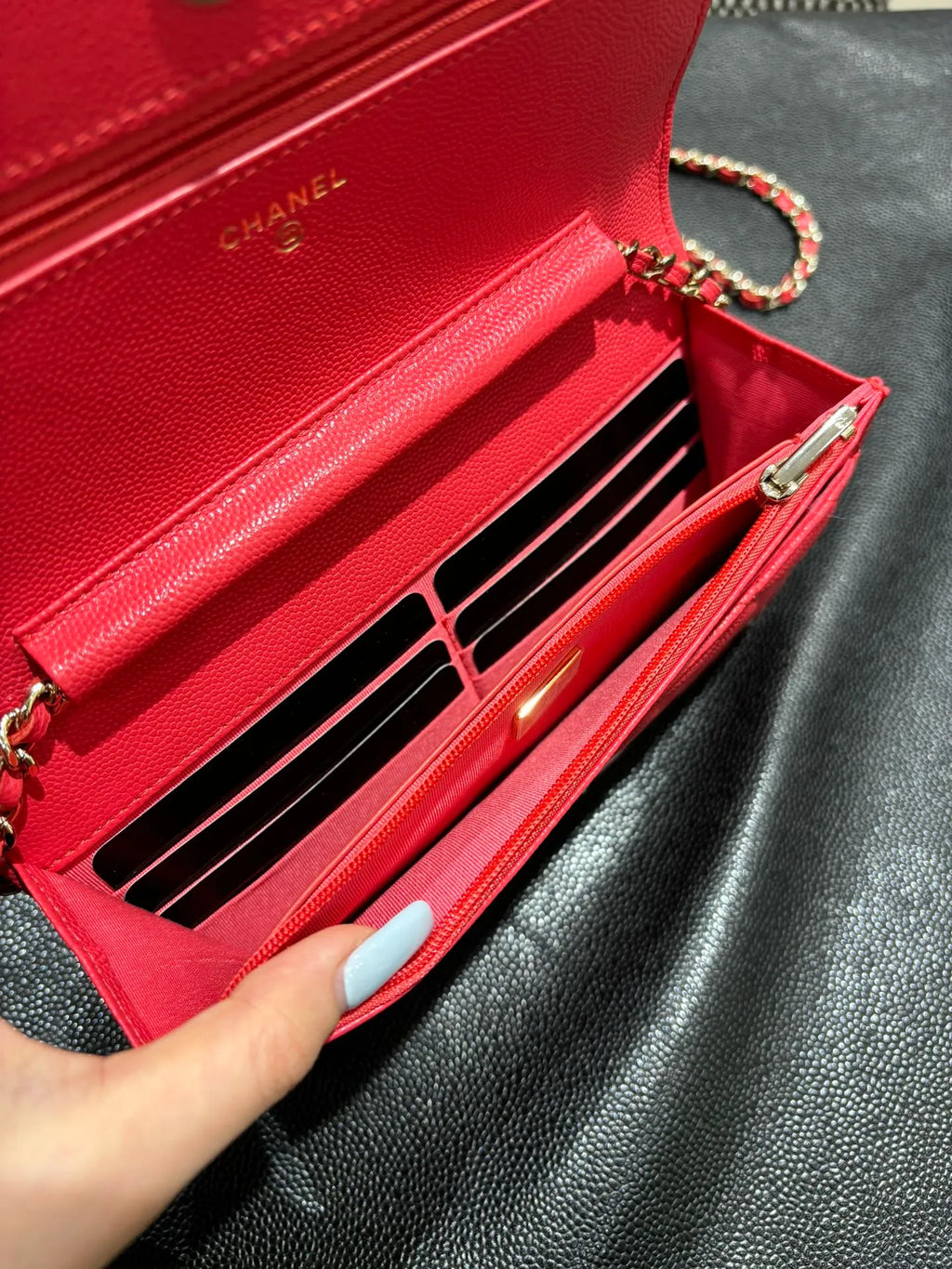 Ch@nel WOC Classic Quilted Caviar Crossbody Bag 139913