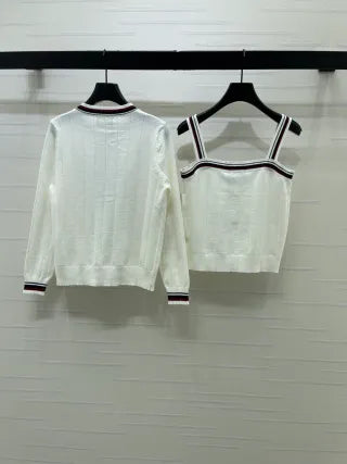 CHANE* Women's Camellia Knit Cardigan and Camisole Set