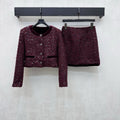 Chane* Women's Sequin Tweed Suit Set 804500440
