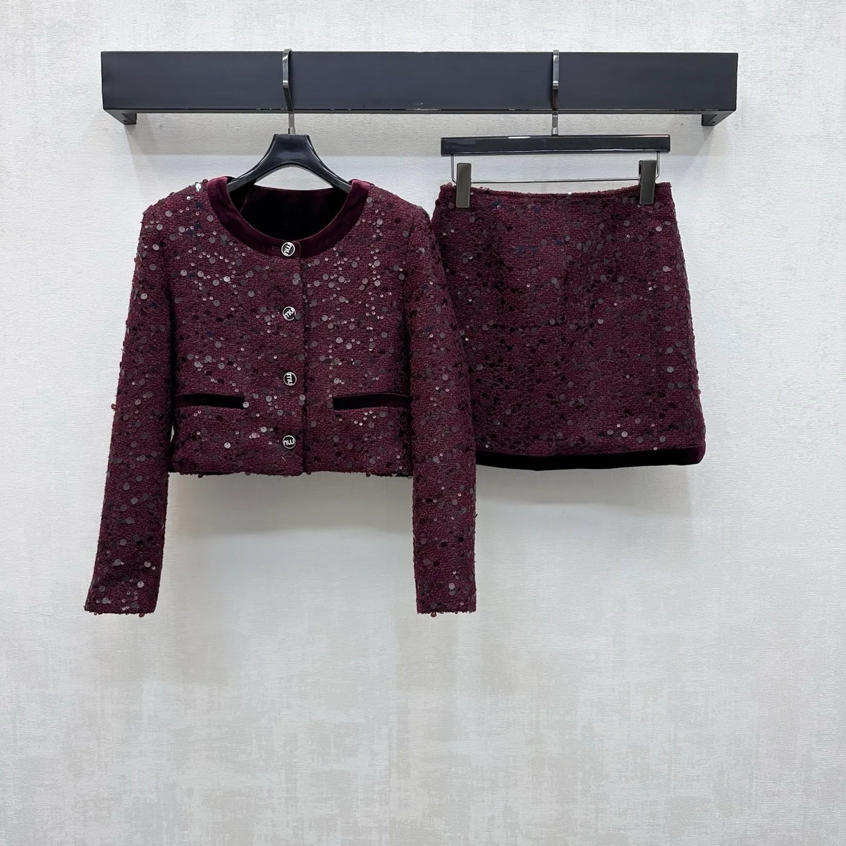 Chane* Women's Sequin Tweed Suit Set 804500440