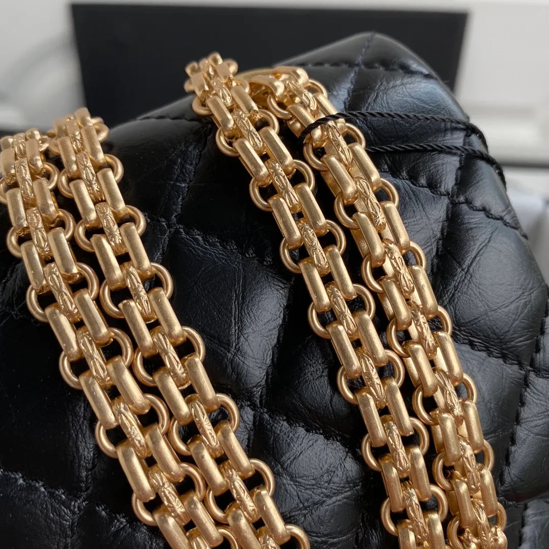 Chanel 2.55 Reissue Double Flap Shoulder Bag Calfskin Leather