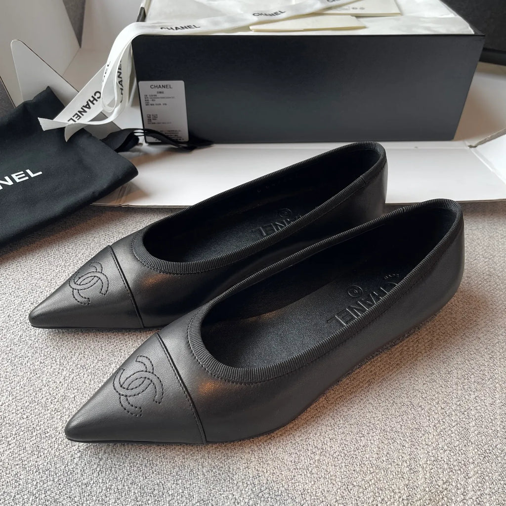 Chanel 2026SS Women's Pointed-Toe Ballet Flats