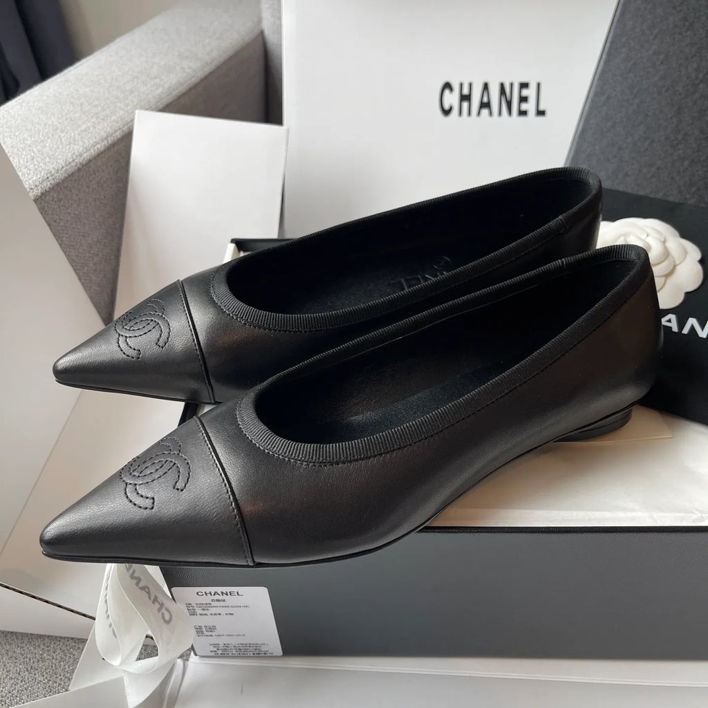Chanel 2026SS Women's Pointed-Toe Ballet Flats