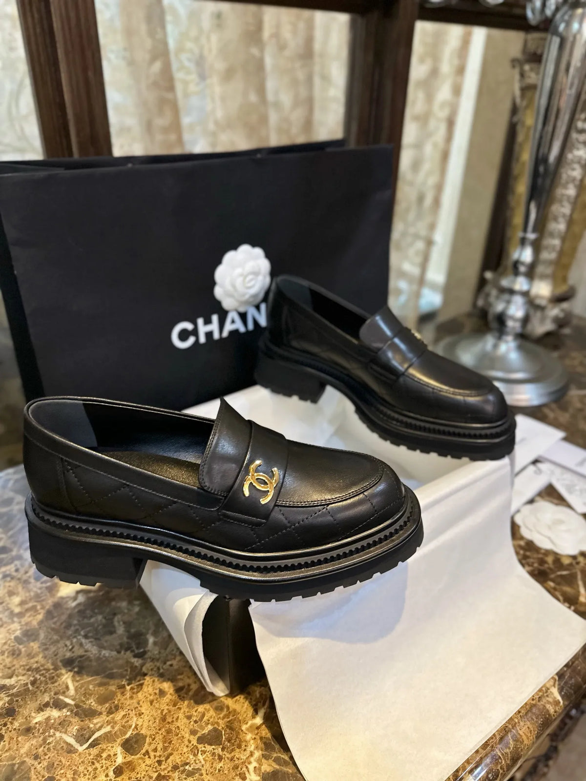 Chanel 23A Retro Platform Loafers 543539