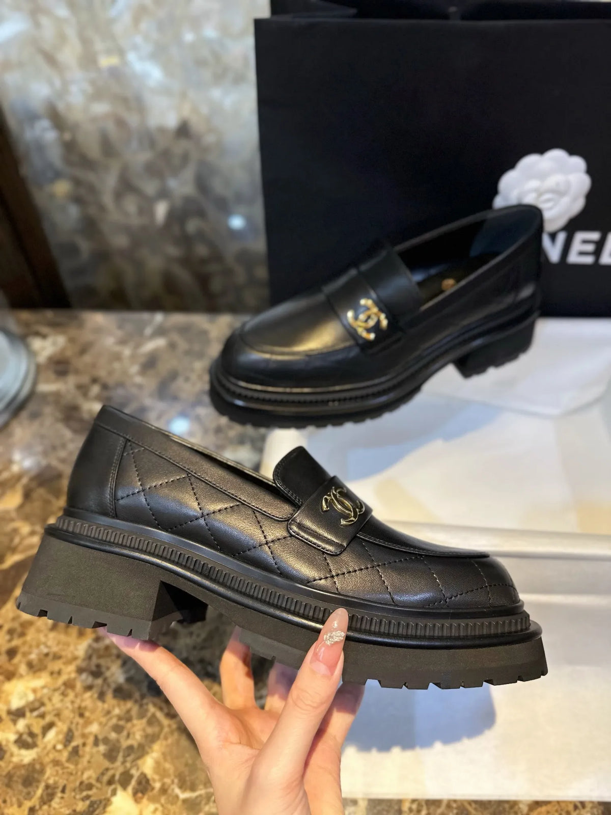 Chanel 23A Retro Platform Loafers 543539