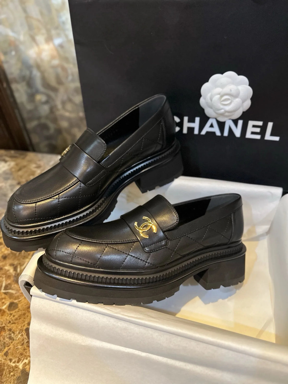 Chanel 23A Retro Platform Loafers 543539
