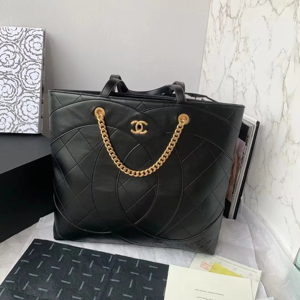 Chanel 23P Shopping Tote Bag Leather AS3938