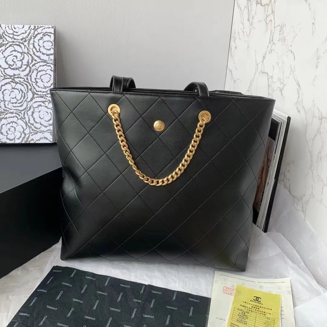 Chanel 23P Shopping Tote Bag Leather AS3938