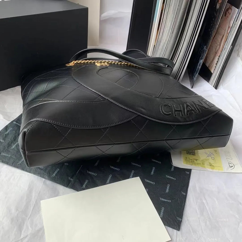 Chanel 23P Shopping Tote Bag Leather AS3938
