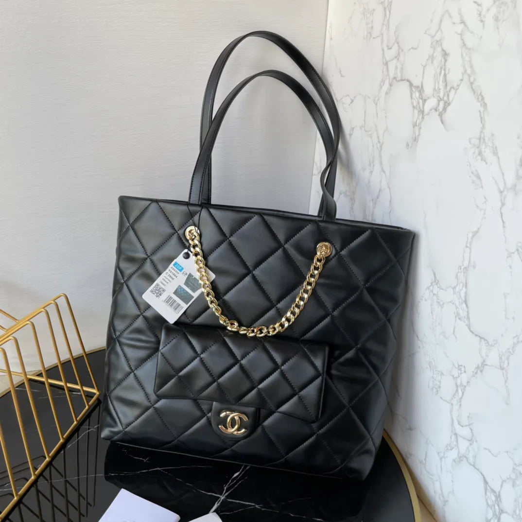 Chanel 23P Shopping Tote Bag Leather AS4359