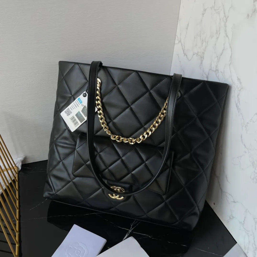Chanel 23P Shopping Tote Bag Leather AS4359