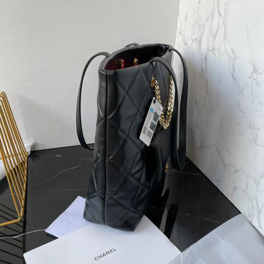 Chanel 23P Shopping Tote Bag Leather AS4359