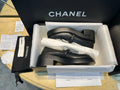Chanel 24B Black and White Panda Platform Loafers 543545