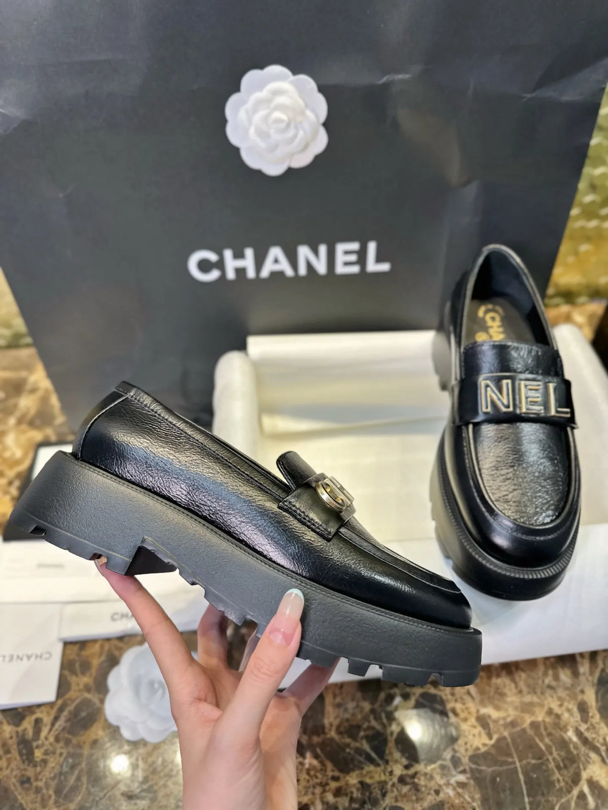 Chanel 24B Platform Loafers 543597