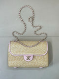 CHANEL 25/26 Cruise Raffia Lambskin Flap Bag