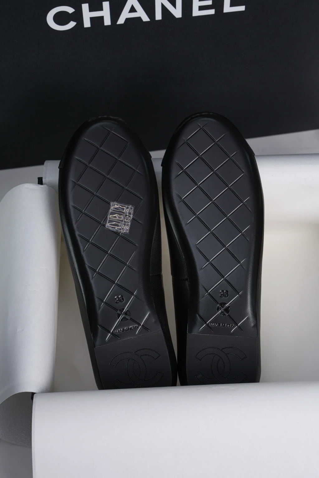 Chanel 25C Lace-up Flat Black Mary Jane 659423