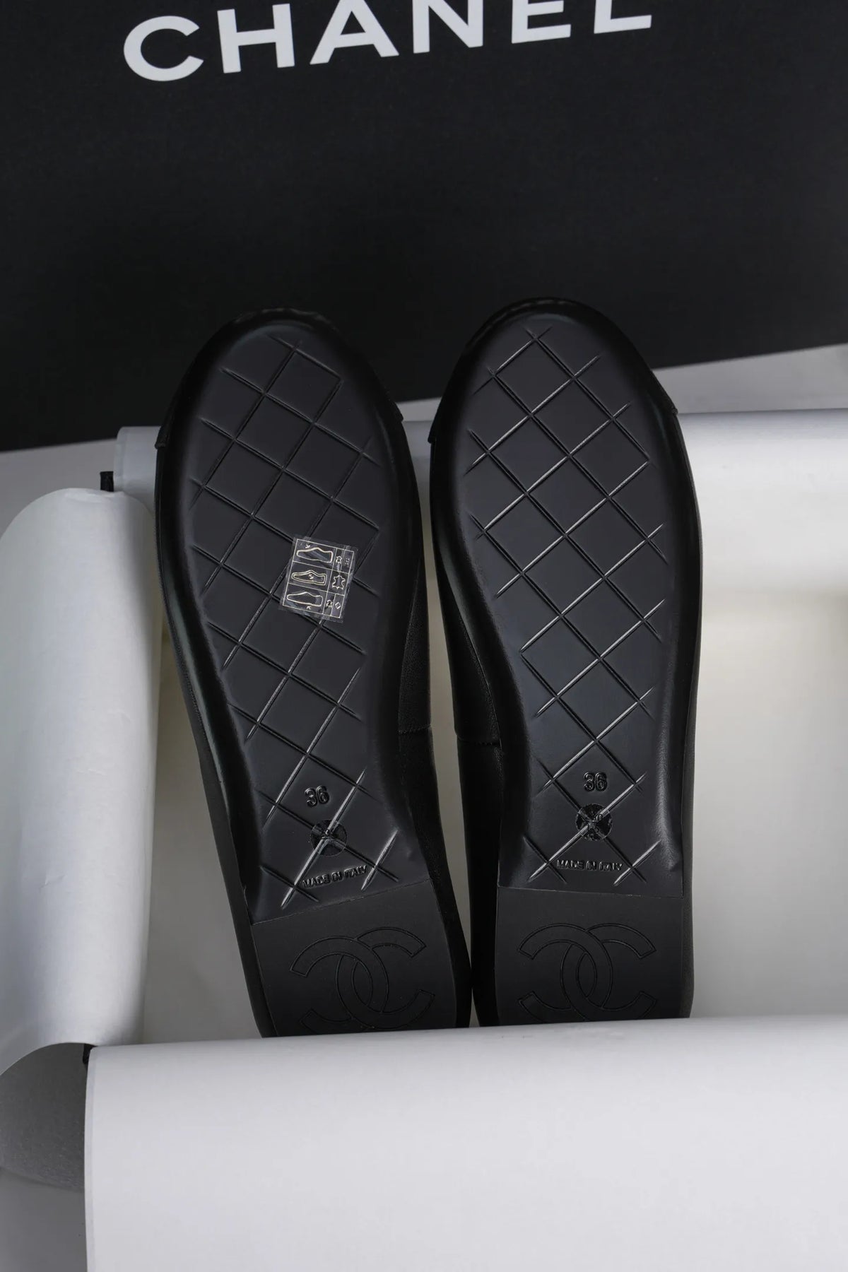Chanel 25C Lace-up Flat Black Mary Jane 659423