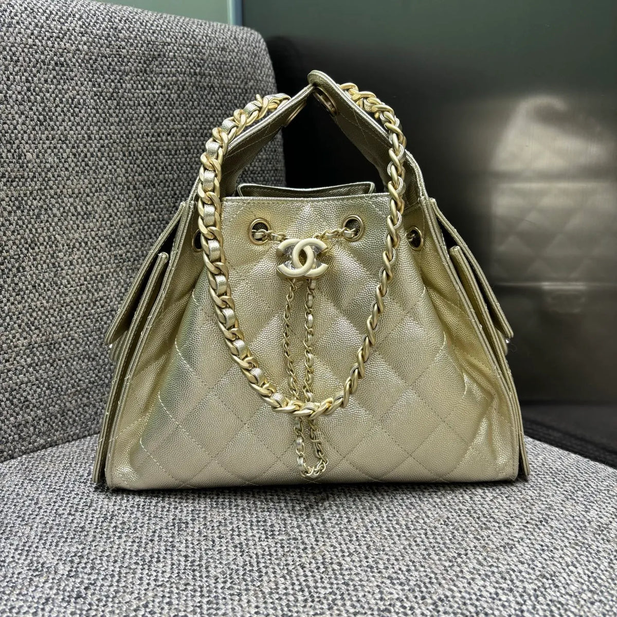 Ch@nel 25C Runway Hippie Chain Hobo Bag 139894