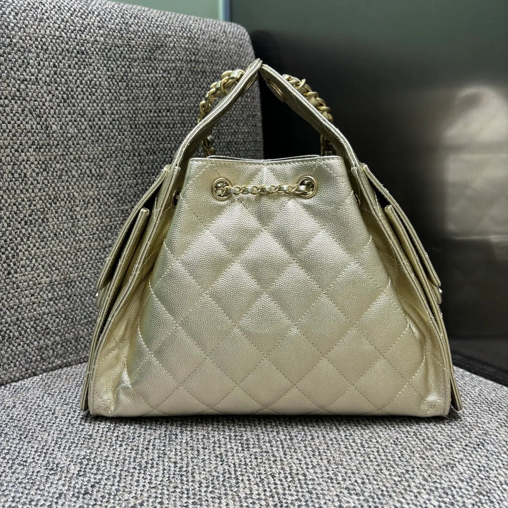 Ch@nel 25C Runway Hippie Chain Hobo Bag 139894