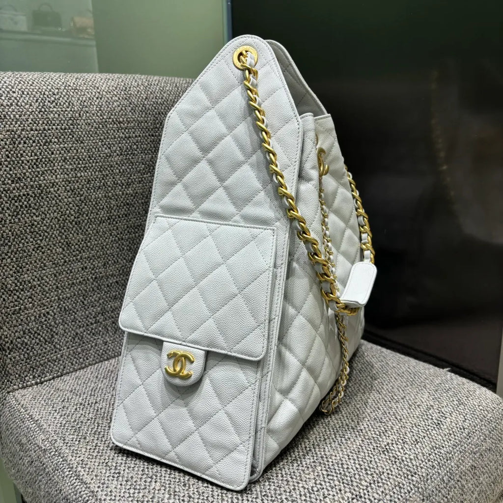 Ch@nel 25C Runway Large Hippie Hobo Shoulder Bag 139883