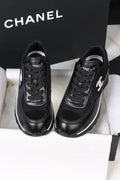 Chanel 25K Black High-Heeled Sneakers 305034