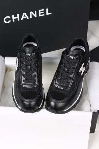 Chanel 25K Black High-Heeled Sneakers 305034
