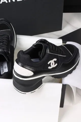 Chanel 25K Black High-Heeled Sneakers 305034