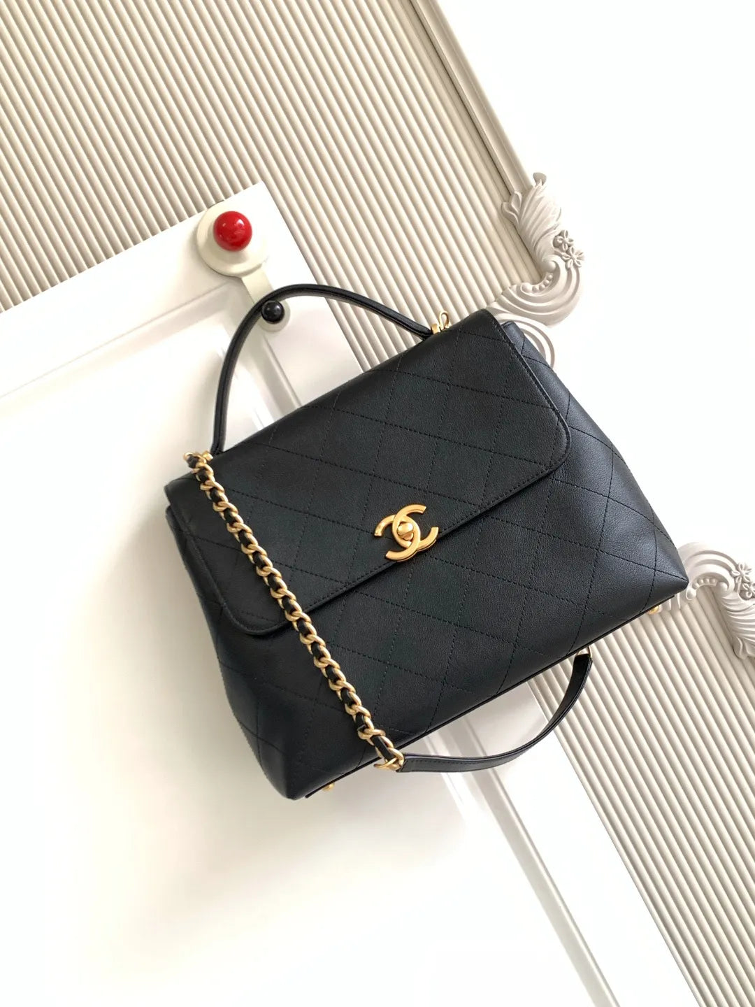 Chanel 25S Briefcase Flap Bag Calfskin Leather 5447