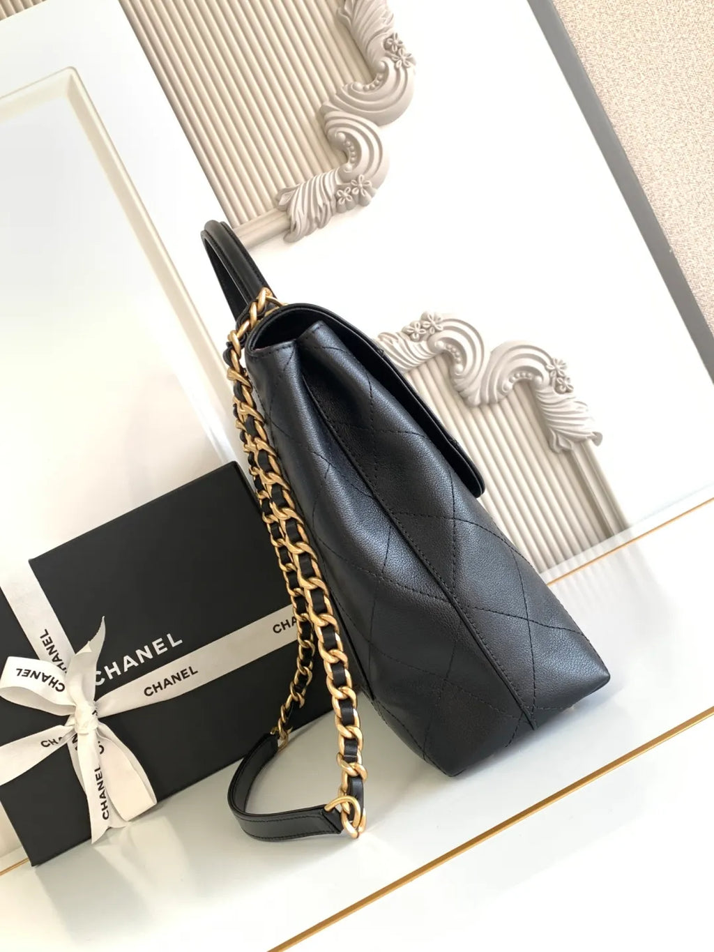 Chanel 25S Briefcase Flap Bag Calfskin Leather 5447