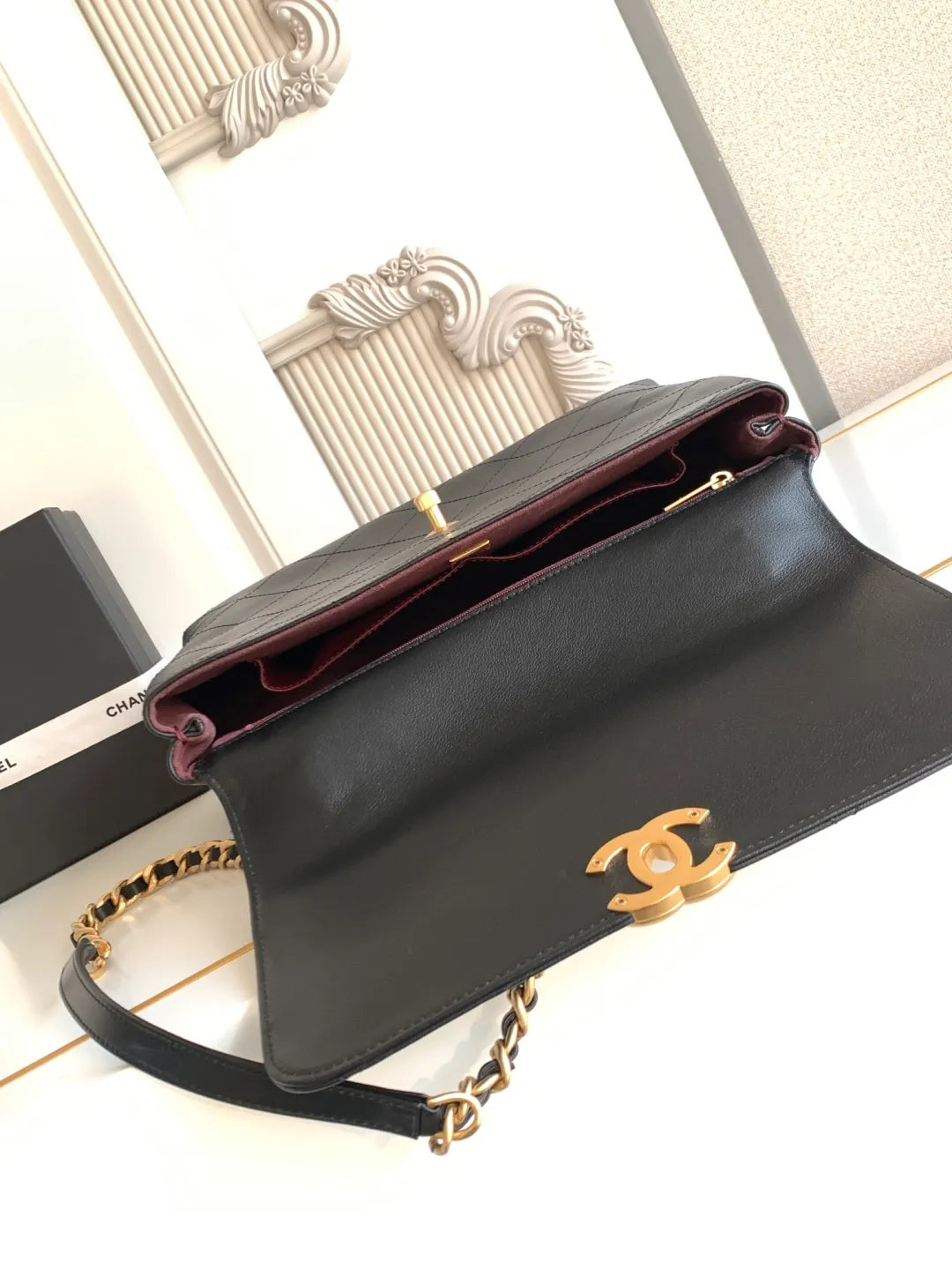Chanel 25S Briefcase Flap Bag Calfskin Leather 5447