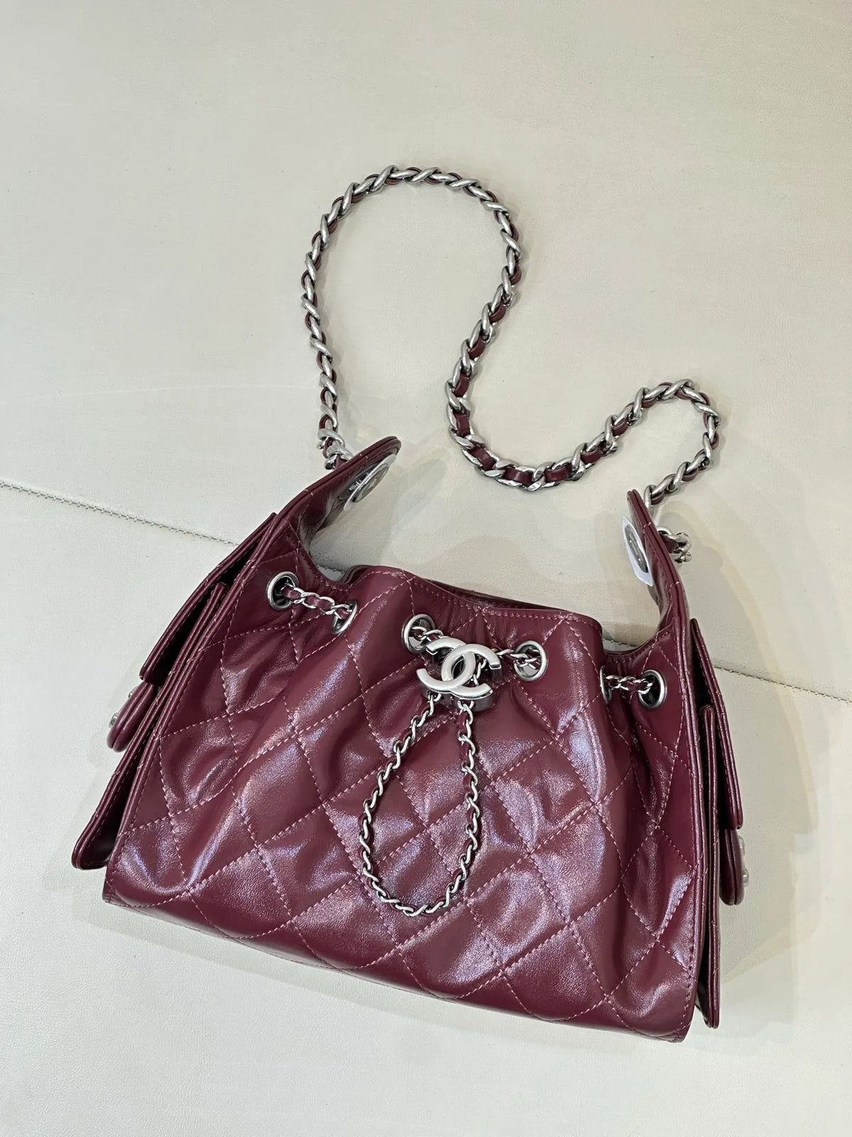 CHANEL 25S Small Hobo Drawstring Bucket Bag