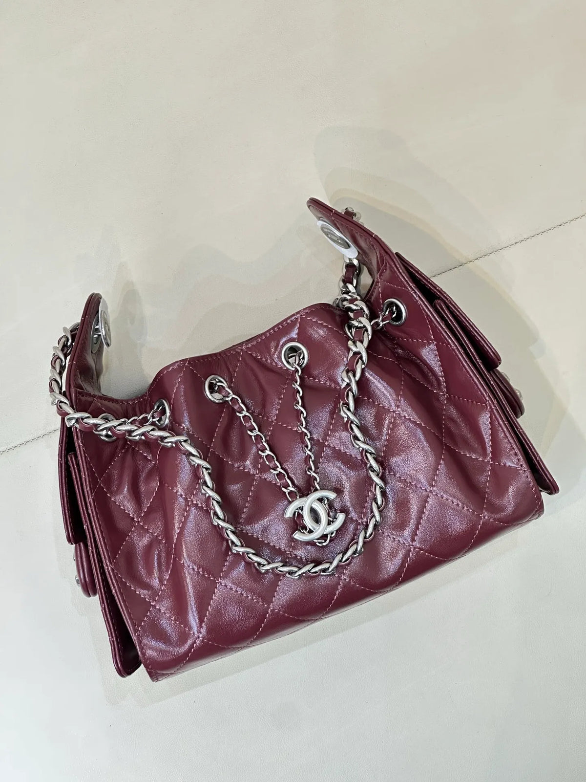 CHANEL 25S Small Hobo Drawstring Bucket Bag