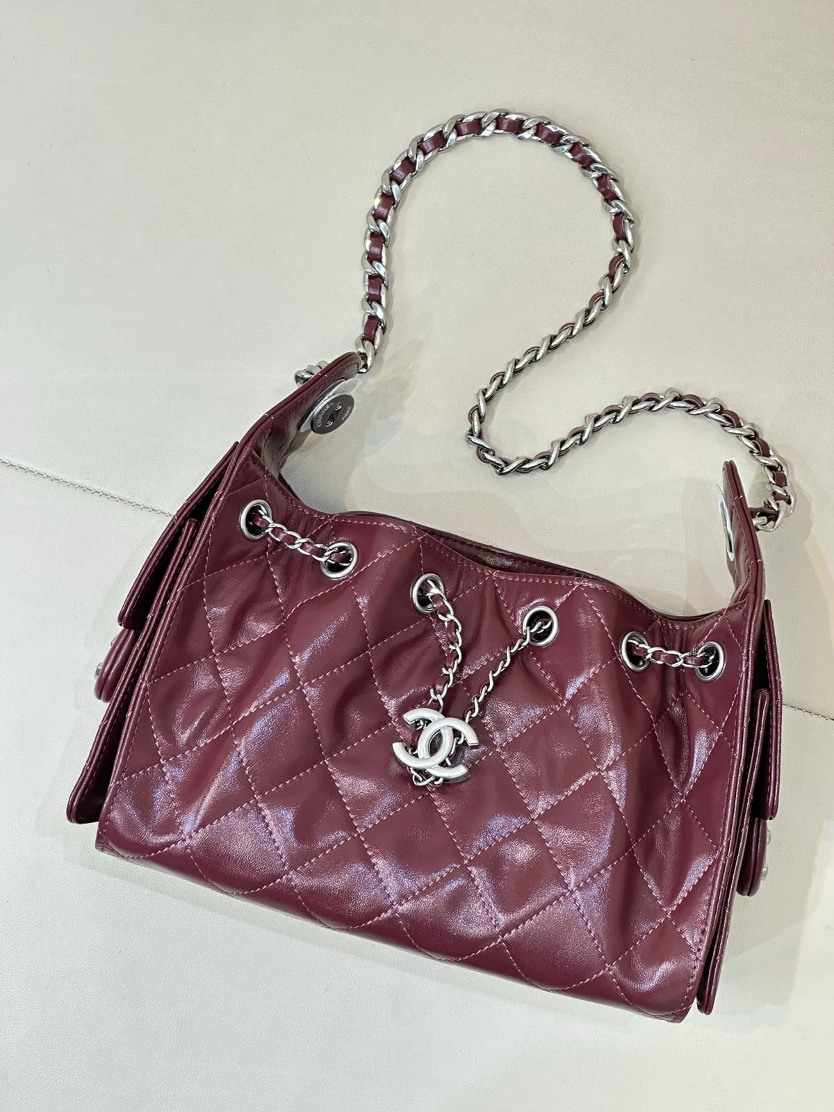 CHANEL 25S Small Hobo Drawstring Bucket Bag