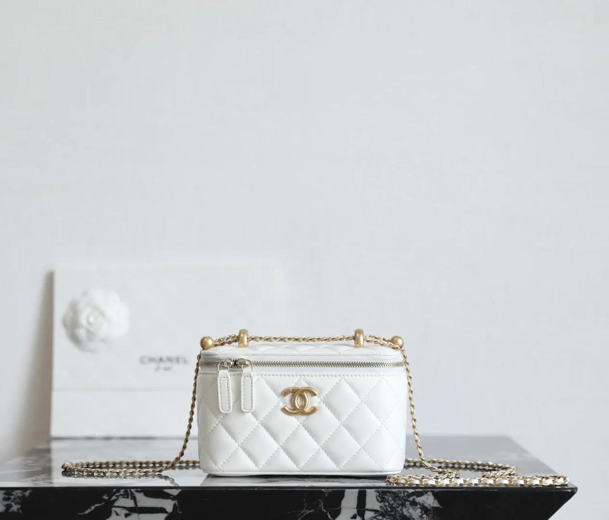Chanel 25S Vanity Case Glossy Calfskin C-811