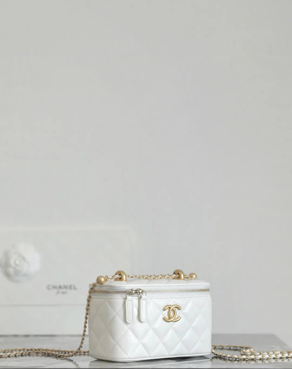 Chanel 25S Vanity Case Glossy Calfskin C-811